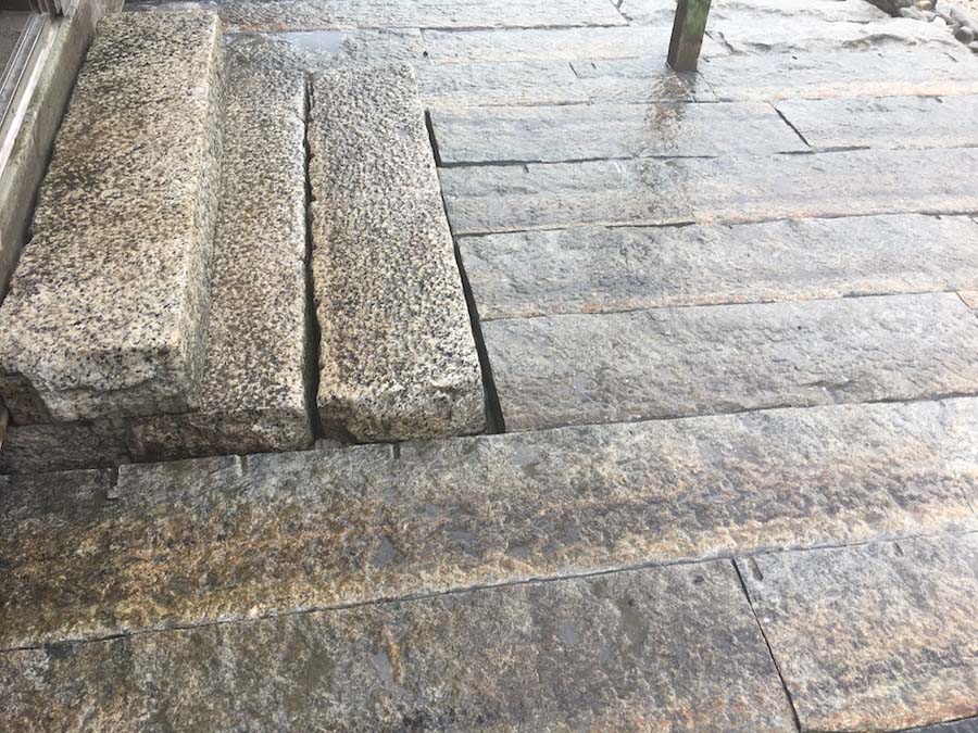 Granite curbing as paversqGranite curbing as pavers