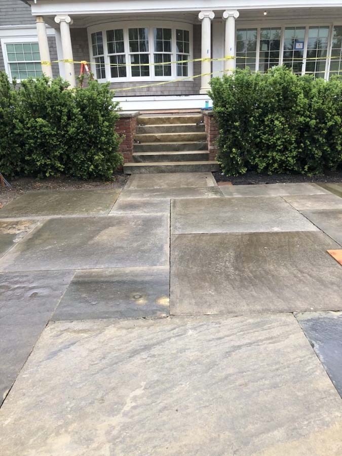 reclaimed sandstone patio